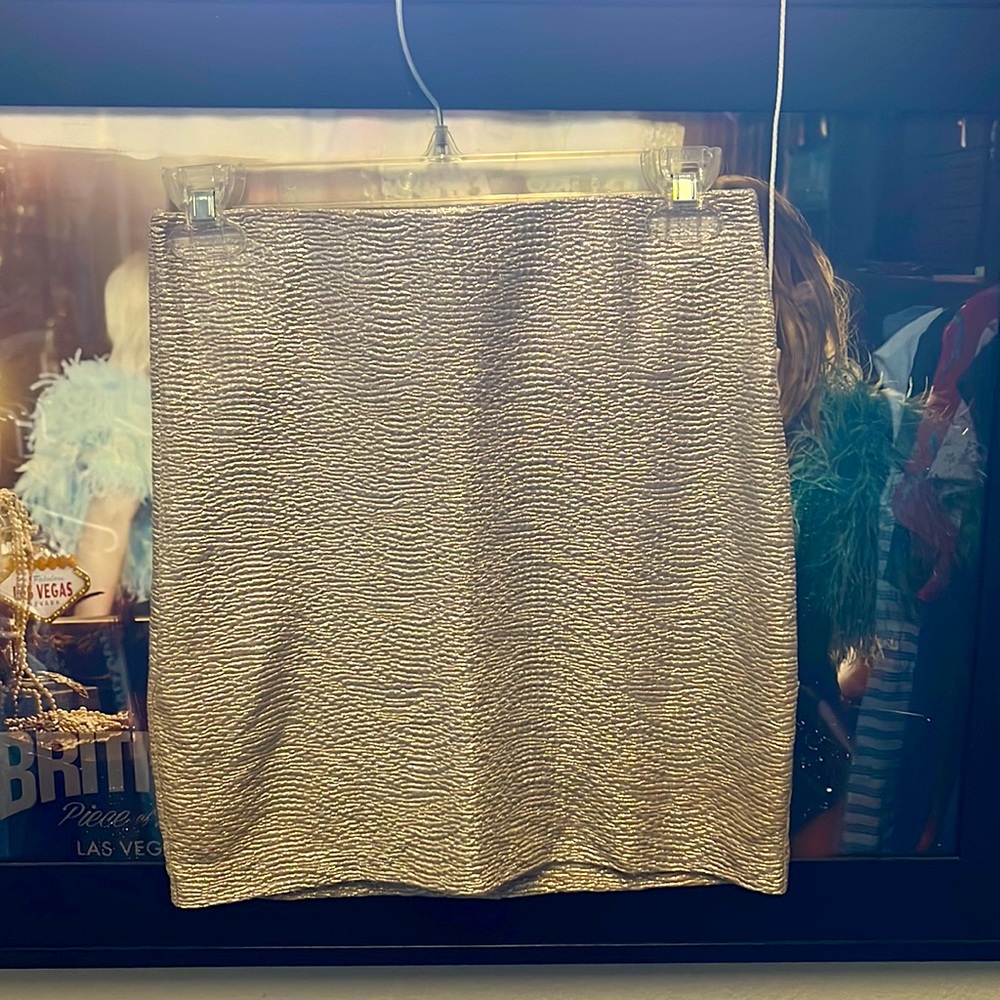 Gold metallic BCBGeneration mini skirt